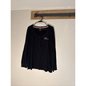 Harley Davidson Motorcycles Black & Pink Thermal Women's Size XL